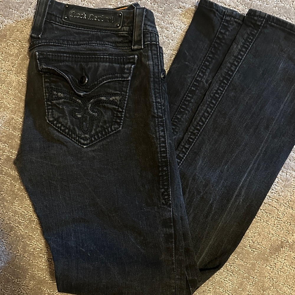 Rock Revival Black Straight Leg Jeans